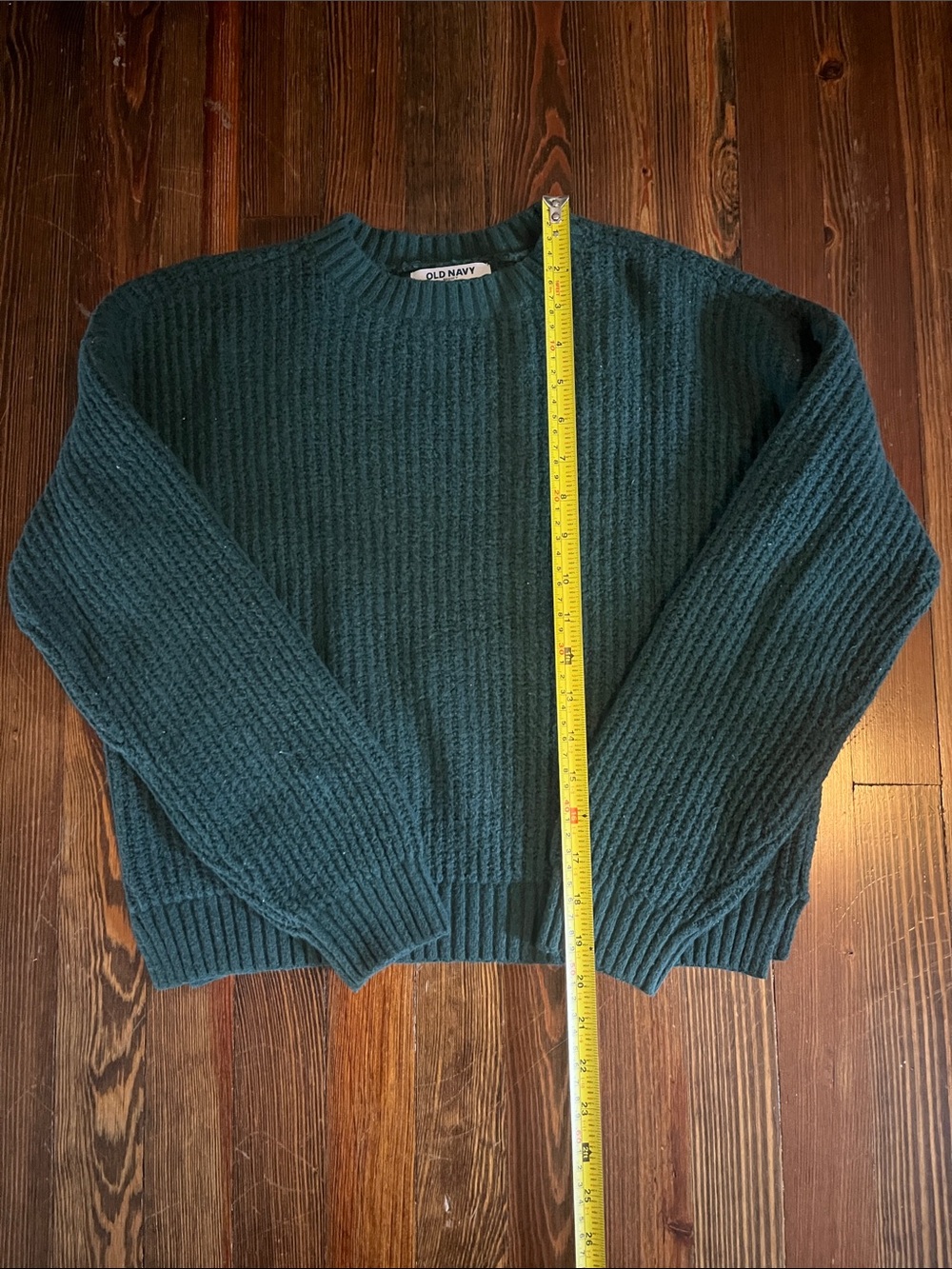 Old Navy Green Ribbed Knit Sweater